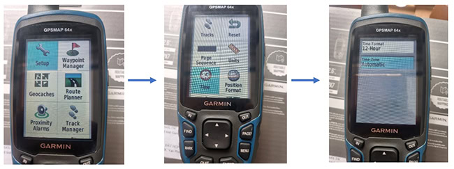 Hướng dẫn cài đặt tự động cập nhật thời gian trên dòng máy Garmin GPSMAP 64x.