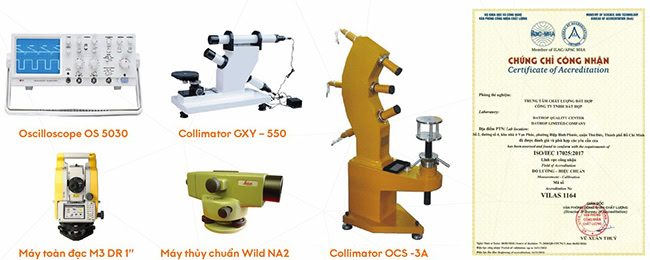 Trung tâm hiệu chuẩn máy thủy bình EKTECH có đầy đủ trang thiết bị và được cấp chứng chỉ VILAS 1164.