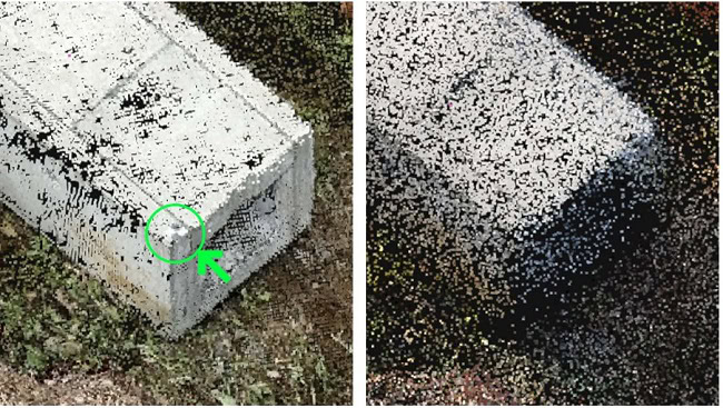 So sánh dữ liệu Point Cloud từ phép đo Photogrammetry (ảnh) và LiDAR (cảm biến laser)