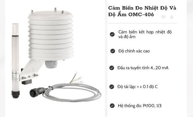Quy trình triển khai trạm quan trắc khí tượng – thủy văn 01 Cảm biến đo nhiệt độ và độ ẩm hãng Observator.