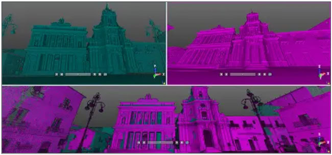 Chế độ xem Station-based trong công cụ Cloud-Based Registration của Trimble RealWorks phiên bản 12.3.