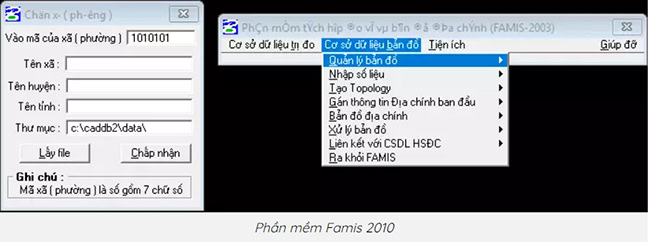 Phần mềm đo đạc bản đồ địa chính Famis 2020
