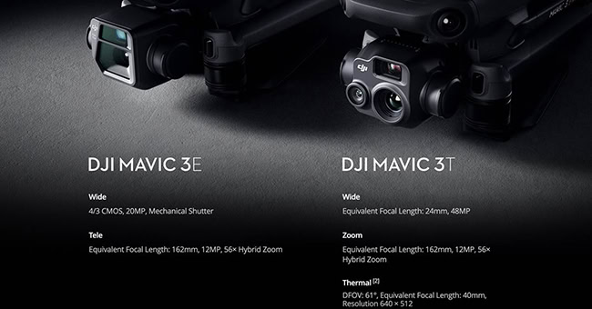 Sự khác biệt giữa Mavic 3E và Mavic 3T chủ yếu nằm ở cụm Camera.