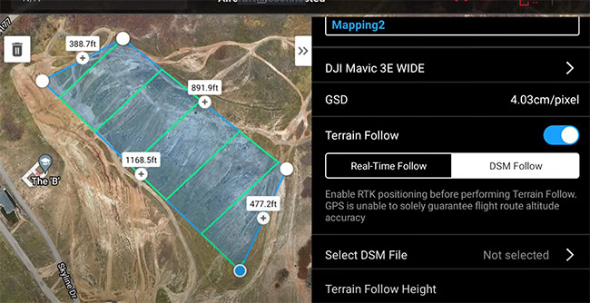 Tính năng Terrain Follow (Bay theo dáng địa hình) trên Mavic 3 Enterprise Series