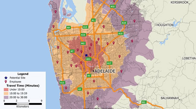 Ứng dụng GIS trong quản lý đất đai tại Adelaide, Australia.