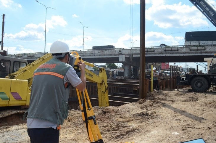 Công tác quan trắc lún bằng Trimble Dini 0.3 tại thực địa