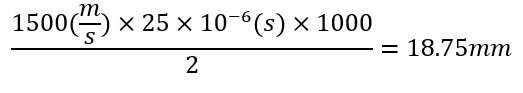 1 máy đo sâu đa tia hồi âm có độ rộng xung phát nhỏ nhất là 25µs, ta sẽ có độ phân giải cổ điể