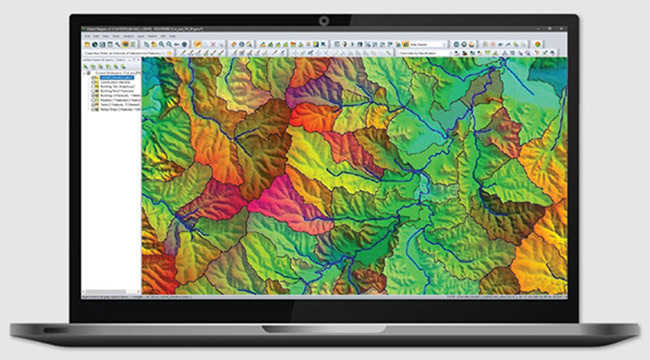 Giao diện của phần mềm GIS Global Mapper.