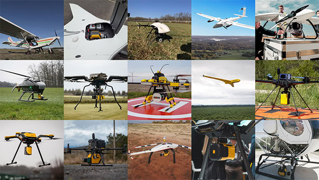 Một số thiết bị UAV LiDAR của hãng YellowScan.