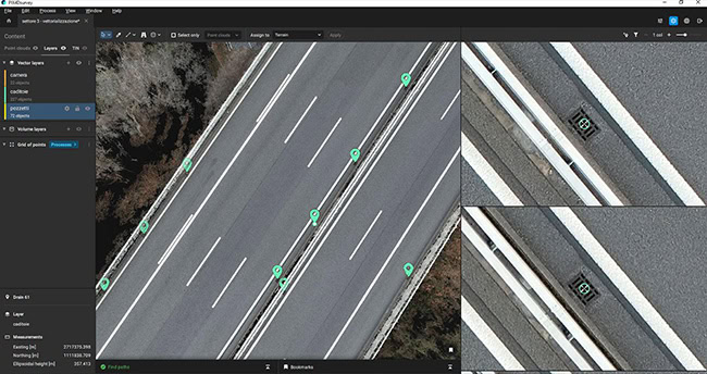 Một số thuộc tính trên đường có thể được PIX4Dsurvey trích xuất tự động.