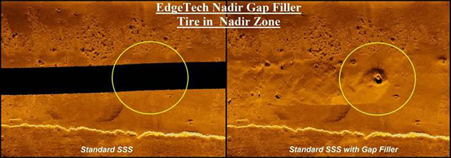 Hình ảnh Side Scan Sonar với công nghệ Nadir Gap Filler.