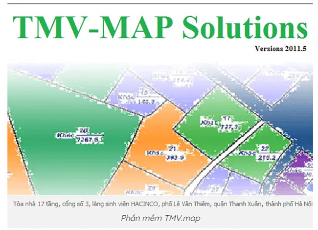 Phần mềm thành lập bản đồ địa chính TMV.Map