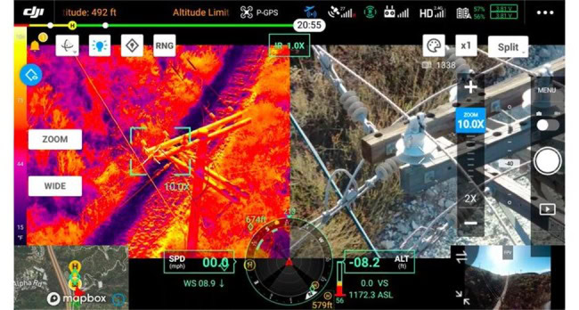 Quản lý vận hành lưới điện với UAV camera nhiệt