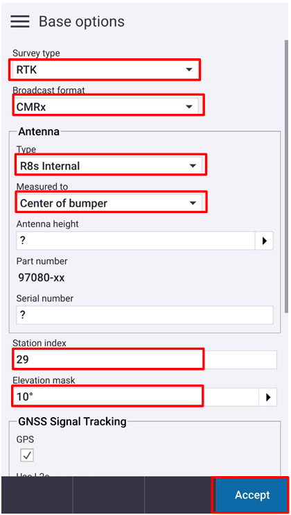 Thiết lập Base Option