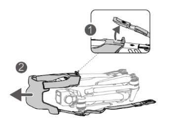 Tháo thiết bị bảo vệ máy ảnh và gimbal.