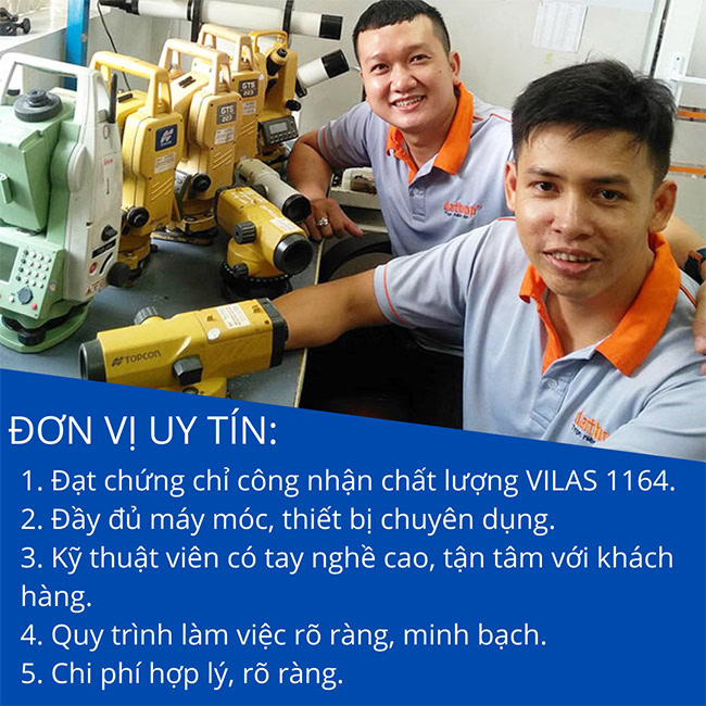 5 tiêu chí khi lựa chọn đơn vị hiệu chuẩn máy đo đạc.