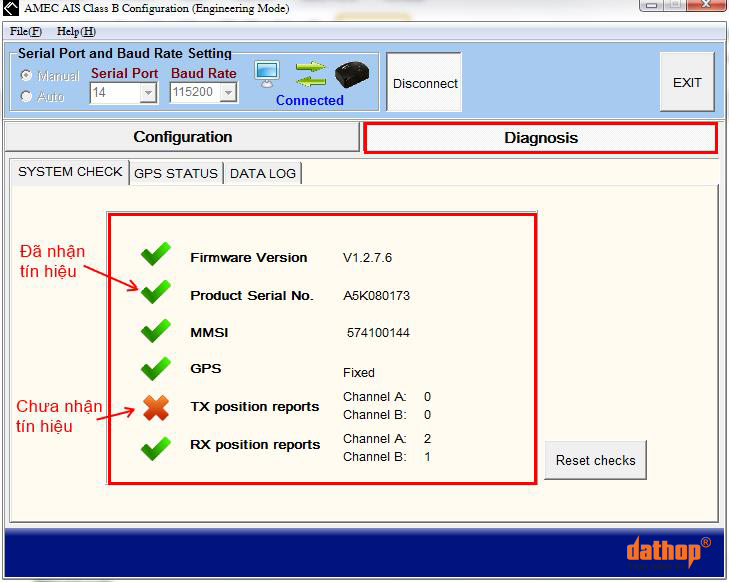 HDSD Thiết bị tự động nhận dạng tàu thuyền AIS CAMINO 108