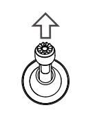 Gạt cần điều khiển bên trái lên (từ từ) để cất cánh