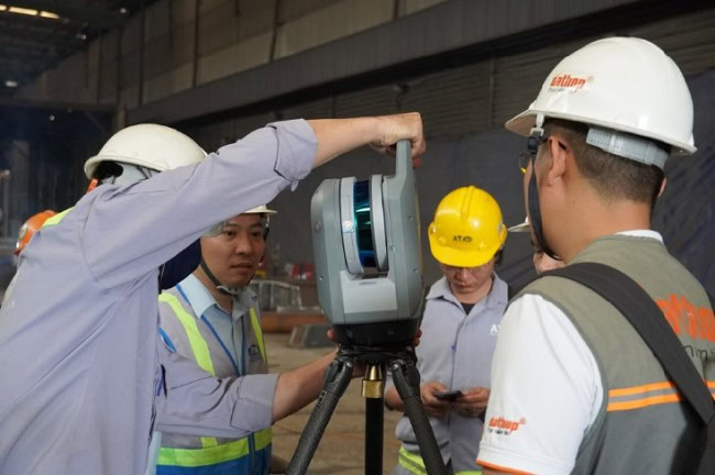 EKTECH chuyển giao Giải pháp quét 3D laser cho ATAD để phân tích, đánh giá kết cấu thép trong thi công so với thiết kế
