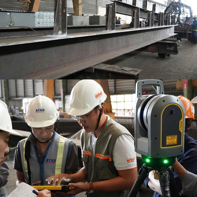 EKTECH chuyển giao Giải pháp quét 3D laser cho ATAD để phân tích, đánh giá kết cấu thép trong thi công so với thiết kế