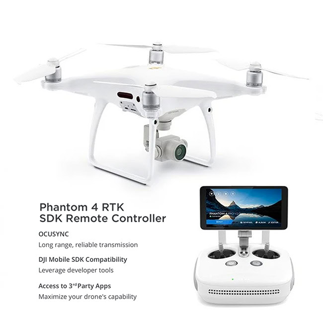 Bộ điều khiển từ xa SDK giúp mở rộng khả năng hoạt động hoạt động của Phantom 4 RTK.