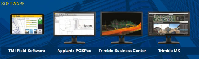 Các phần mềm Trimble đang cung cấp hỗ trợ cho giải pháp Mobile Mapping.