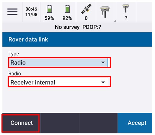 Cai dat thong so kieu do radio - Trimble Access 2020