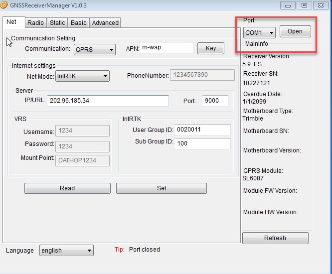 Cap nhat Firmware cho may dinh vi ve tinh Hi-Target V30