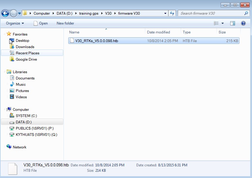 Cap nhat Firmware cho may dinh vi ve tinh Hi-Target V30