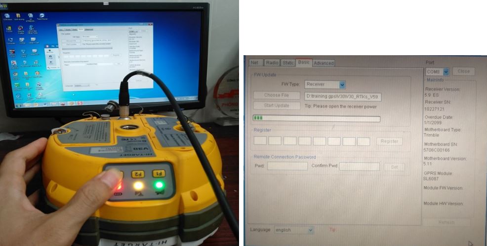 Cap nhat Firmware cho may dinh vi ve tinh Hi-Target V30