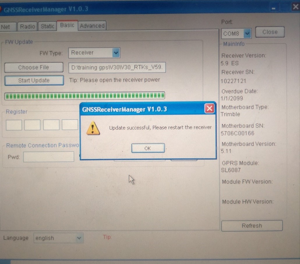 Cap nhat Firmware cho may dinh vi ve tinh Hi-Target V30
