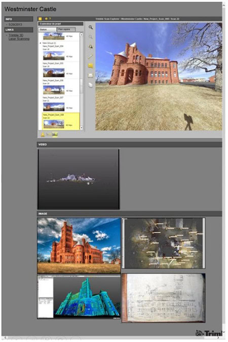 Chia sẻ dữ liệu đám mây điểm và chế độ xem mô hình trong Trimble RealWorks Viewer.