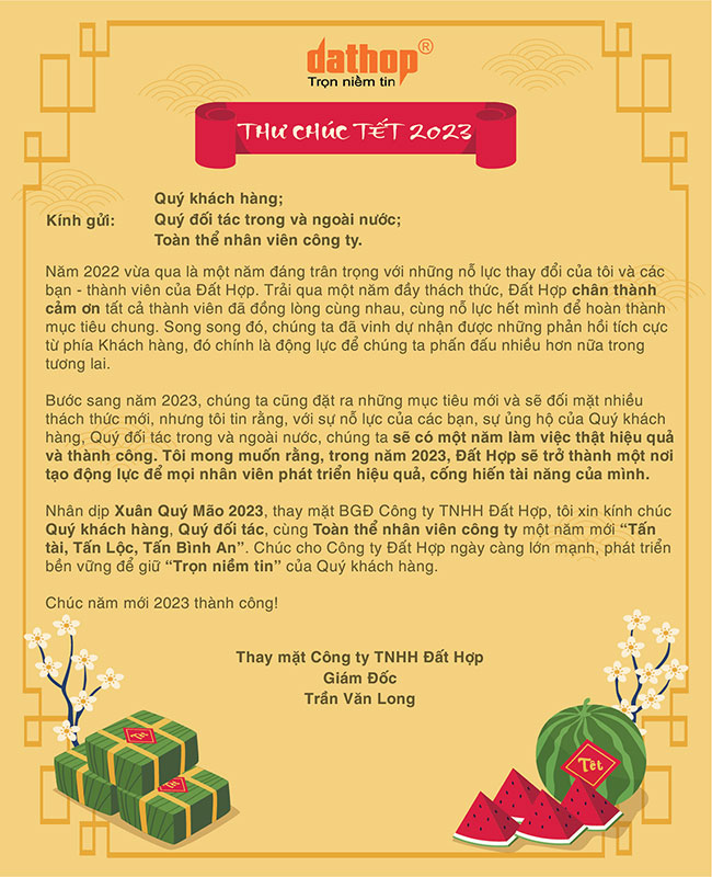 Thư chúc tết Qúy Mão 2023 - EKTECH