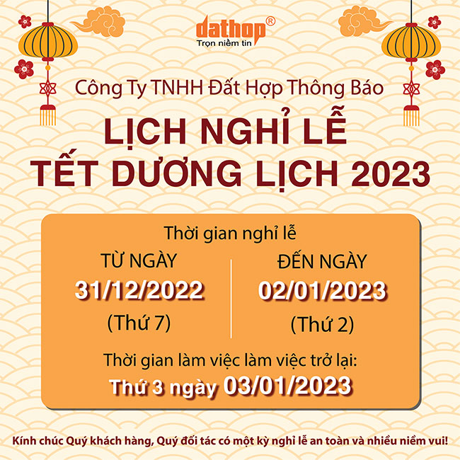 Lịch nghỉ tết dương lịch 2023