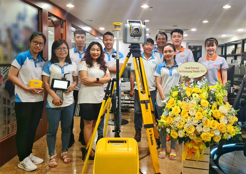 EKTECH chuyển giao Máy toàn đạc quét laser 3D Trimble SX12 đầu tiên tại Việt Nam