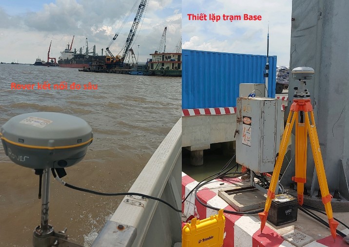Máy định vị vệ tinh GNSS Trimble R8s LT được sử dụng trong công tác đo sâu