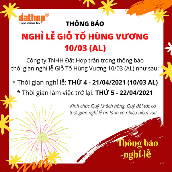 thông báo nghỉ lễ giỗ tổ hùng vương 10-3