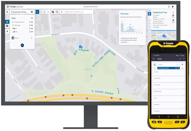 Phiên bản Trimble TerraFlex Premium cung cấp khả năng định vị chính xác cao trong môi trường GNSS hạn chế.