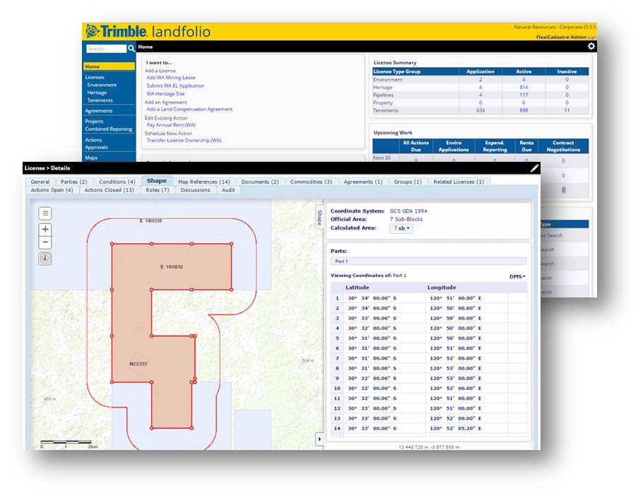 Giải pháp quản lý khai thác khoáng sản Trimble Landfolio