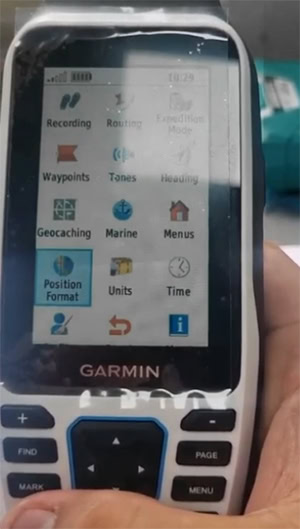 Hướng dẫn thiết lập thông số hệ tọa độ VN2000 trên máy GPS Garmin 79s